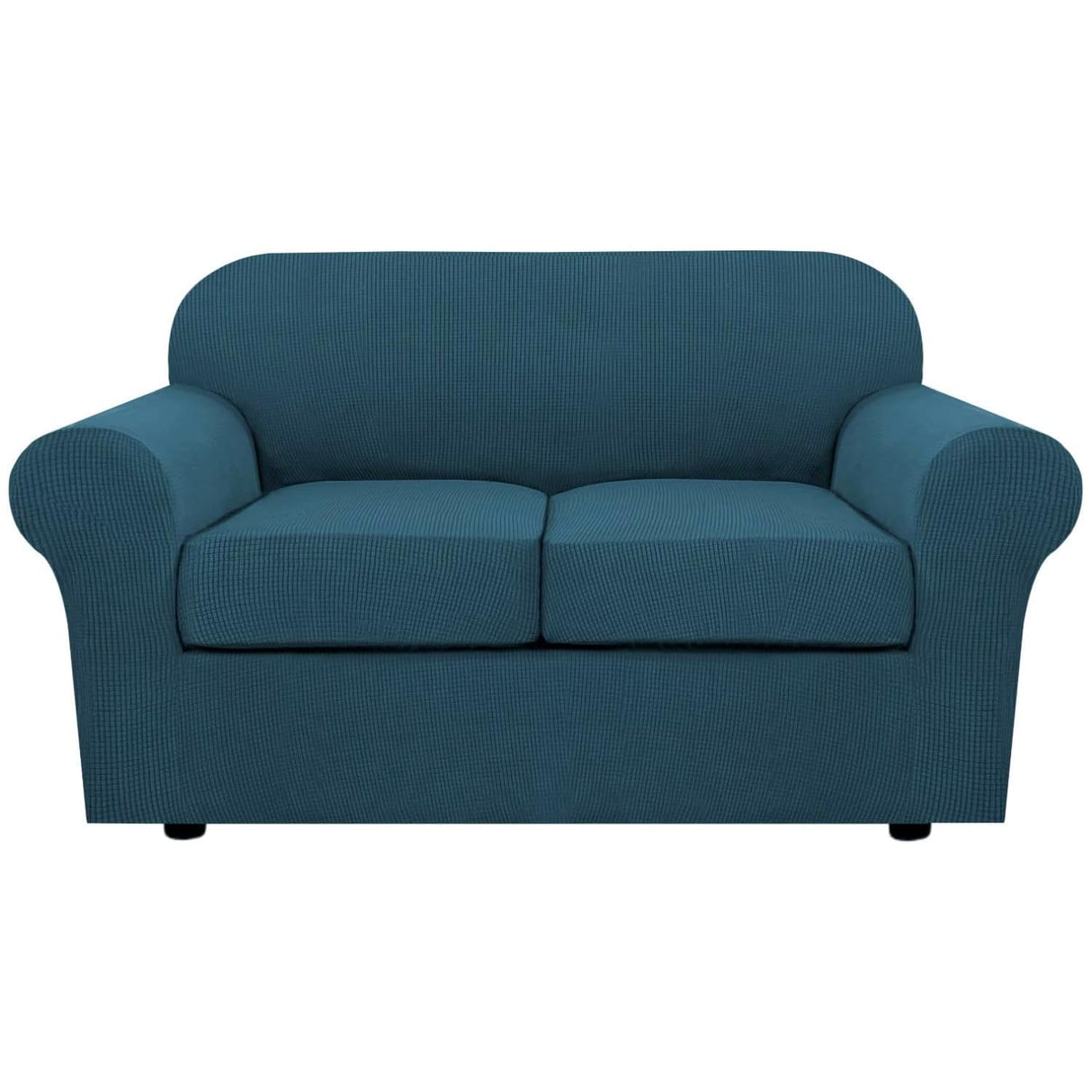 PrimeBeau Thicker Jacquard Fabric 3 Pieces Loveseat & Oversize Loveseat Covers for 2 Cushion Sofa Couch Slipcovers (Base Cover Plus 2 Seat Cushion Covers)