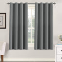 H.Versailtex 2 Panels Blackout Curtains Thermal Insulated Grommet Top Solid Color Curtains