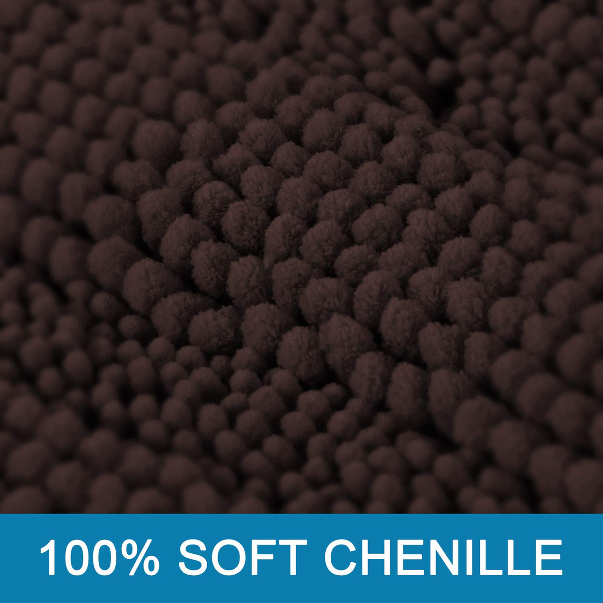 PrimeBeau Luxury Chenille Striped Bath Mats Set | Ultra Thick & Absorbent Non Slip Rugs 47“ x 17"