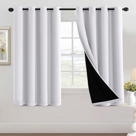 H.Versailtex Blackout Curtains for Bedroom with Black Liner 1 Panel