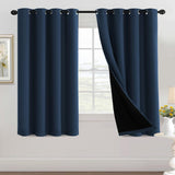 H.Versailtex Blackout Curtains for Bedroom with Black Liner 1 Panel
