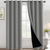 H.Versailtex Blackout Curtains for Bedroom with Black Liner 1 Panel
