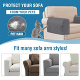 PrimeBeau Armrest Covers for Sofa Water Resistant Couch Arm Covers Remote Control Holder Sofa Armrest Organizer for Magazine, Tablet, Phone, iPad(Set of 2)