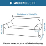 PrimeBeau 1 Piece Slipcovers for 3 Cushion Couch Soft Sofa Covers Washable Feature Thick Checked Jacquard Fabric with Elastic Bottom