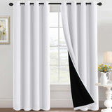 H.Versailtex Blackout Curtains for Bedroom with Black Liner 1 Panel