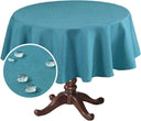 H.Versailtex Linen Textured Table Cloths Premium Solid Tablecloth Spill-Proof Waterproof Table Cover