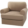 PrimeBeau 2 Pieces T Cushion Sofa Slipcovers Couch Cover for 1 Cushion Couch Non Slip Super Stretch Soft Washable Furniture Protector with 1 Individual T Cushion Cover