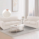 PrimeBeau Couch Cover Sets for Sofa Plus Loveseat, Stretch 4 Piece Sofa Covers for 3 Cushion Couch/3 Piece Loveseat Covers for 2 Cushion Couch with Thicker Jacquard Fabric(Total 7 Pieces)