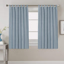 H.Versailtex Natural Linen Tab Top Curtains Semi Sheer Curtains