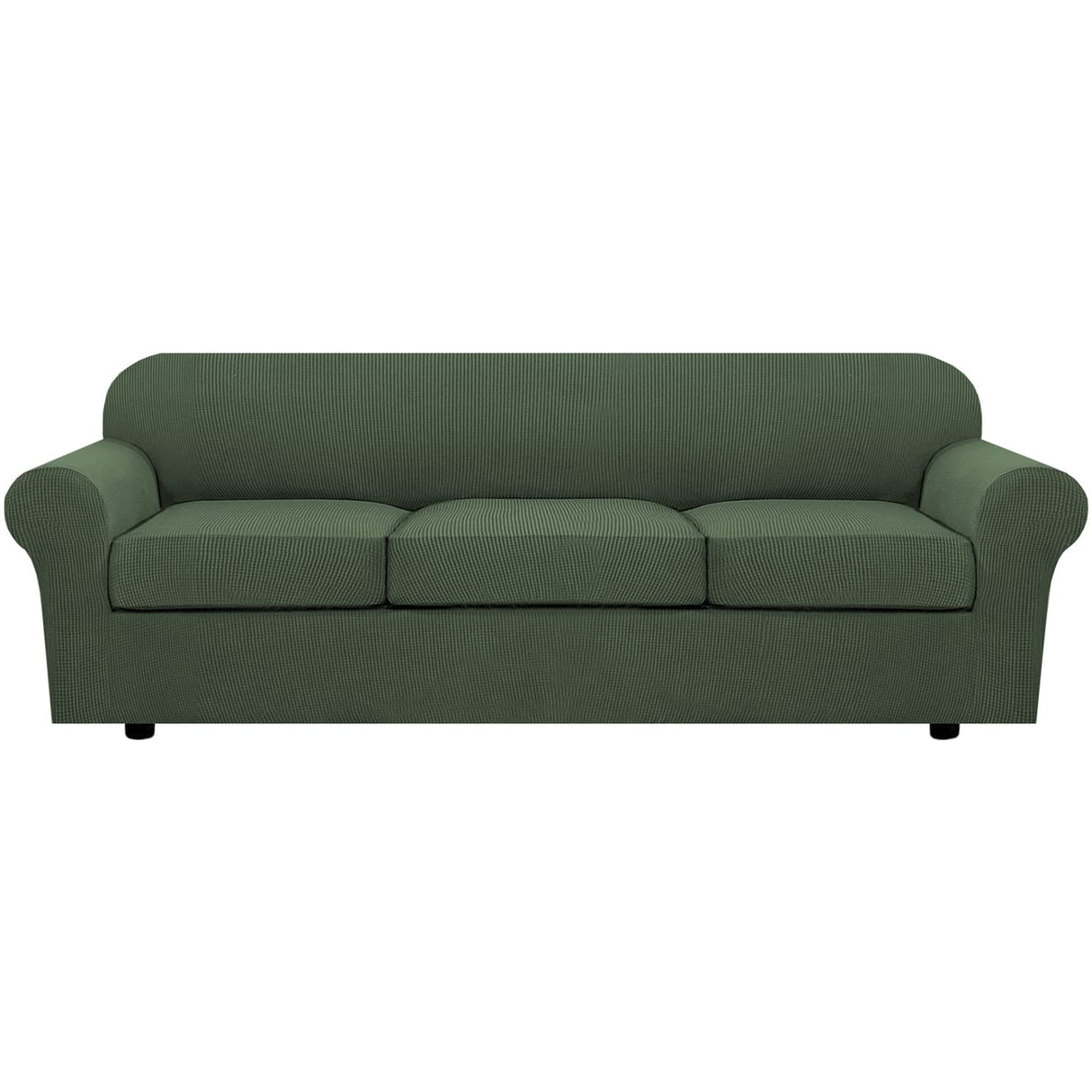 PrimeBeau Thicker Jacquard Fabric 3 Pieces Loveseat & Oversize Loveseat Covers for 2 Cushion Sofa Couch Slipcovers (Base Cover Plus 2 Seat Cushion Covers)