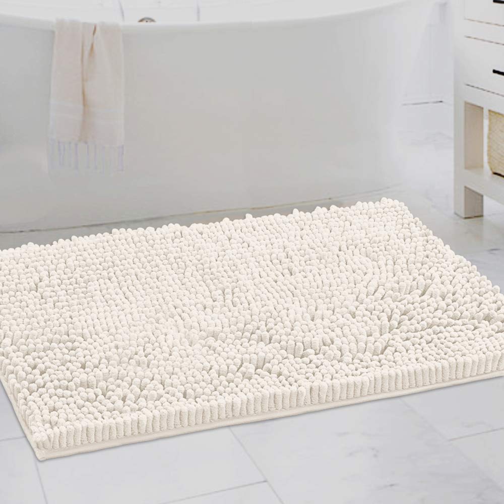PrimeBeau Luxury Chenille U Shaped Bathroom Rug -Absorbent,Washable,Dry Fast Area Carpet Mats 1 Piece
