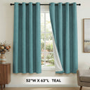H.Versailtex Premium 100% Blackout Curtains Thermal Insulated White Liner Grommet Top Sold by 2 Panel