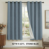 H.Versailtex Premium 100% Blackout Curtains Thermal Insulated White Liner Grommet Top Sold by 2 Panel