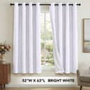 H.Versailtex Premium 100% Blackout Curtains Thermal Insulated White Liner Grommet Top Sold by 2 Panel