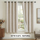H.Versailtex Premium 100% Blackout Curtains Thermal Insulated White Liner Grommet Top Sold by 2 Panel