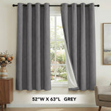 H.Versailtex Premium 100% Blackout Curtains Thermal Insulated White Liner Grommet Top Sold by 2 Panel