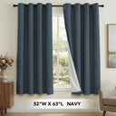 H.Versailtex Premium 100% Blackout Curtains Thermal Insulated White Liner Grommet Top Sold by 2 Panel