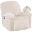 Velvet Plush Slip Covers for Recliners with Arms 1-Piece Stretch Recliner