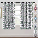 PrimeBeau GEO Pattern Blackout Curtains 2 Panels Set