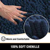 PrimeBeau Luxury Chenille U Shaped Bathroom Rug Sets -Absorbent,Washable,Dry Fast Area Carpet Mats 2 Pieces