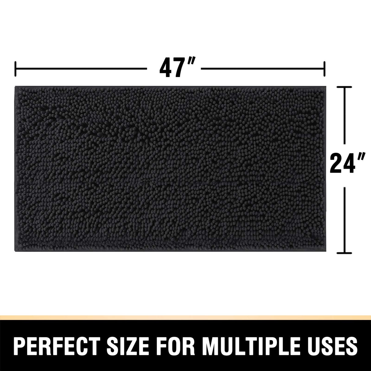 PrimeBeau Luxury Chenille U Shaped Bathroom Rug -Absorbent,Washable,Dry Fast Area Carpet Mats 1 Piece