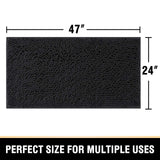PrimeBeau Luxury Chenille U Shaped Bathroom Rug -Absorbent,Washable,Dry Fast Area Carpet Mats 1 Piece