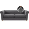 PrimeBeau 3 Pieces Chesterfield Loveseat & Oversized Loveseat Covers Stretch Slip Covers, Mid Century Deep Seat Couch Cover Fit Width Up to 70"-88", Thicker Jacquard Fabric (1 base cover and 2 individual cushion covers)
