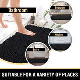 PrimeBeau Luxury Chenille U Shaped Bathroom Rug -Absorbent,Washable,Dry Fast Area Carpet Mats 1 Piece