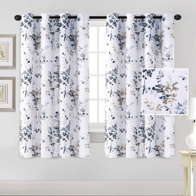 H.Versailtex 2 Panels Vintage Classical Floral Printing Room Darkening Thermal Curtains