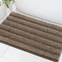 H.Versailtex 1 Piece Extra Thick Chenille Striped Pattern Shaggy Bath Rugs