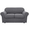 PrimeBeau Thicker Jacquard Fabric 3 Pieces Loveseat & Oversize Loveseat Covers for 2 Cushion Sofa Couch Slipcovers (Base Cover Plus 2 Seat Cushion Covers)