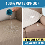 PrimeBeau 2 Piece L Shaped Couch Covers for Sectional Loveseat Couch Cover with Chaise Lounge 100% Waterproof Furniture Covers for Pets