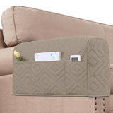 PrimeBeau Armrest Covers for Sofa Water Resistant Couch Arm Covers Remote Control Holder Sofa Armrest Organizer for Magazine, Tablet, Phone, iPad(Set of 2)