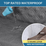 PrimeBeau 100% Waterproof Loveseat Cover Protector Couch Covers for Dogs/Pets | Sofa Slipcover for 2 Cushion Couch with Non Slip Backing and Adjustable Strap (Seat Width 46")
