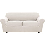 PrimeBeau Thicker Jacquard Fabric 3 Pieces Loveseat & Oversize Loveseat Covers for 2 Cushion Sofa Couch Slipcovers (Base Cover Plus 2 Seat Cushion Covers)