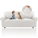 PrimeBeau Diamond Pattern Jacquard Couch Covers for 3 Cushion Couch