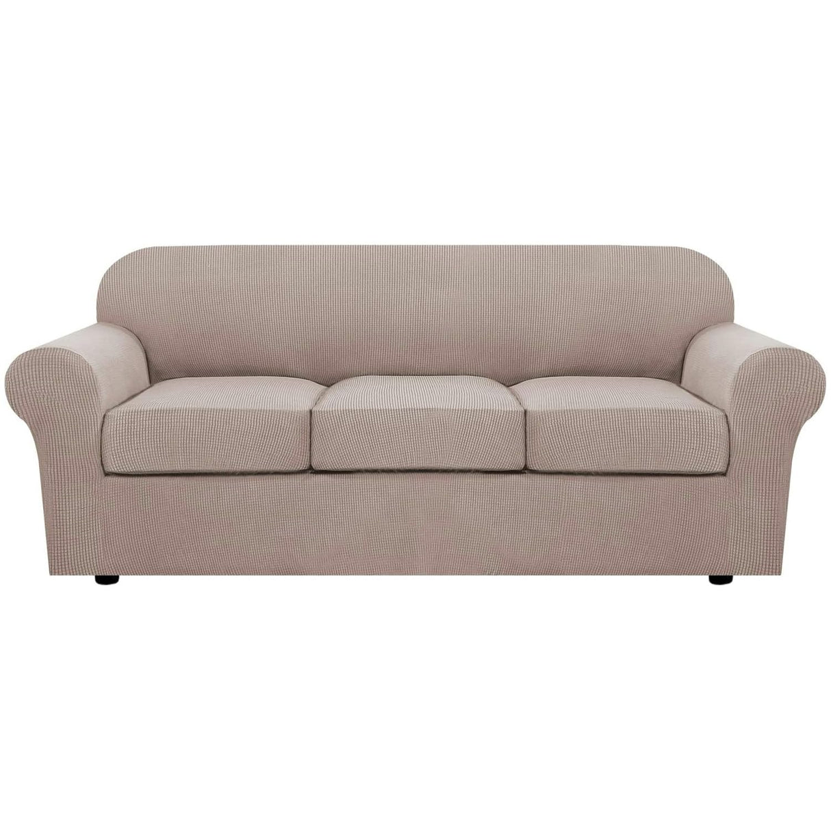 PrimeBeau Thicker Jacquard Fabric 3 Pieces Loveseat & Oversize Loveseat Covers for 2 Cushion Sofa Couch Slipcovers (Base Cover Plus 2 Seat Cushion Covers)
