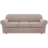 PrimeBeau Thicker Jacquard Fabric 3 Pieces Loveseat & Oversize Loveseat Covers for 2 Cushion Sofa Couch Slipcovers (Base Cover Plus 2 Seat Cushion Covers)