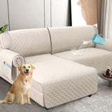 PrimeBeau 100% Waterproof Sectional Couch Covers 2-Piece Couch Cover L Shape Sofa Covers Washable for Dogs Non Slip (Loveseat）