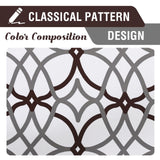 H.VERSAILTEX Blackout Curtains 45 inch Length 2 Panels Set Thermal Curtains & Drapes Window Treatment Noise Reducing Geometric Modern Grommet Living Room Curtains for Bedroom - Brown and Gray