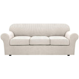 PrimeBeau Thicker Jacquard Fabric 3 Pieces Loveseat & Oversize Loveseat Covers for 2 Cushion Sofa Couch Slipcovers (Base Cover Plus 2 Seat Cushion Covers)