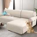 PrimeBeau 100% Waterproof Sectional Couch Covers 2-Piece Couch Cover L Shape Sofa Covers Washable for Dogs Non Slip (Sofa）