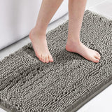 H.Versailtex 1 Piece Bath Mat Non Slip Chenille Bath Mats for Bathroom
