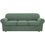 PrimeBeau Thicker Jacquard Fabric 3 Pieces Loveseat & Oversize Loveseat Covers for 2 Cushion Sofa Couch Slipcovers (Base Cover Plus 2 Seat Cushion Covers)