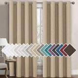 H.Versailtex 1 Panel Linen Blackout Thermal Insulated Grommet Curtain