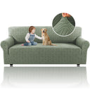 PrimeBeau Diamond Pattern Jacquard Couch Covers for 3 Cushion Couch