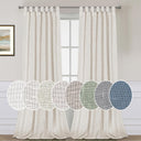 Natural Linen Tab Top Curtains Semi Sheer Curtains