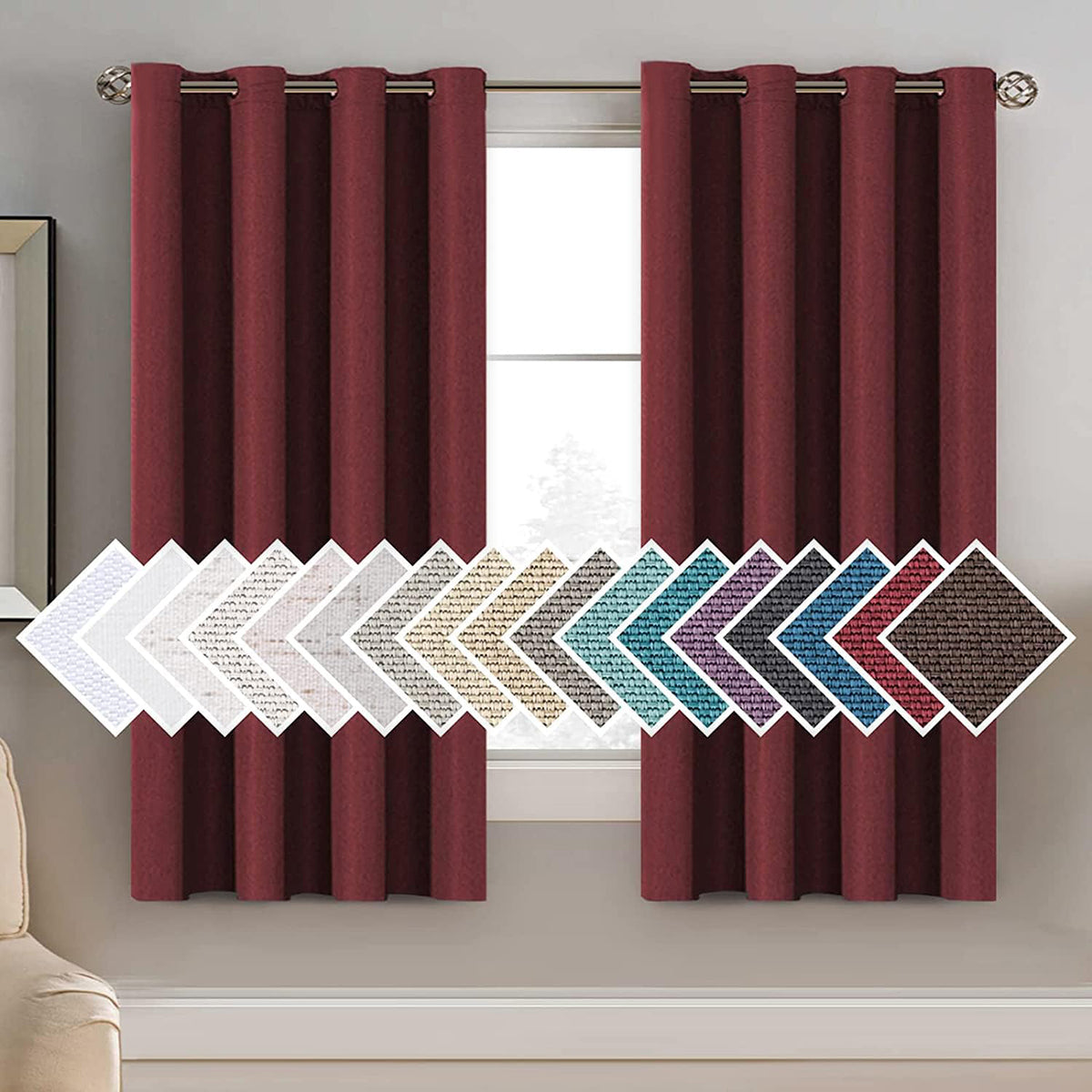 H.Versailtex 1 Panel Linen Blackout Thermal Insulated Grommet Curtain
