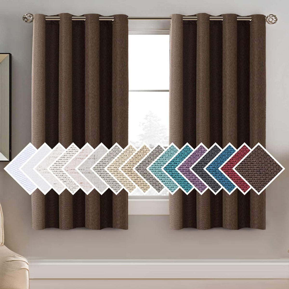 H.Versailtex 1 Panel Linen Blackout Thermal Insulated Grommet Curtain