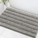 H.Versailtex 1 Piece Extra Thick Chenille Striped Pattern Shaggy Bath Rugs